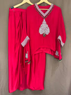 The Dhoti Edit Vol. 02 — Satin Silk Fusion Set with Handwork