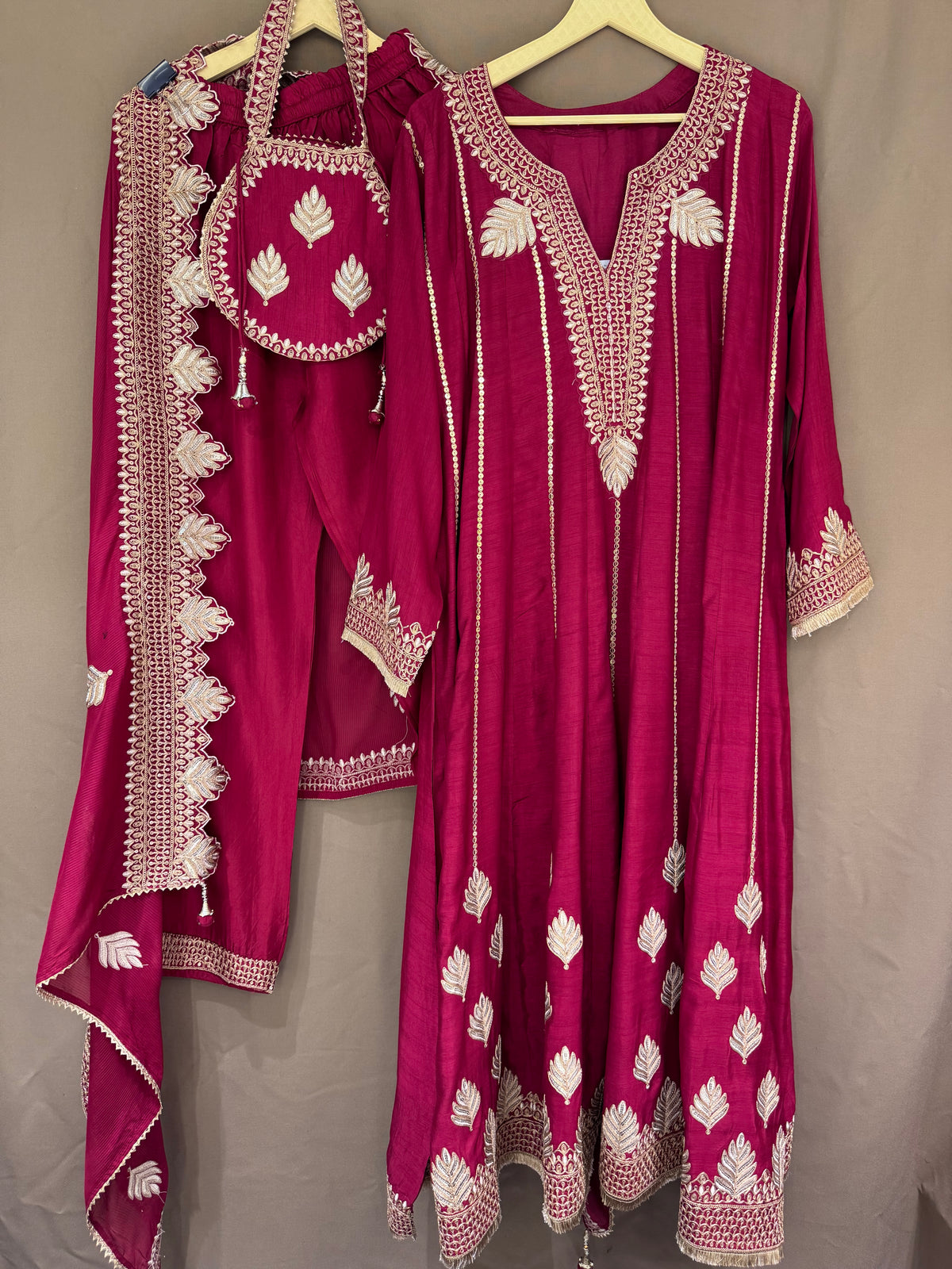 The Anarkali Edit Vol. 03 — Raw Silk Set with Sequin Work