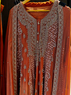 The Regal Flare — Georgette Anarkali Set with Bead Work
