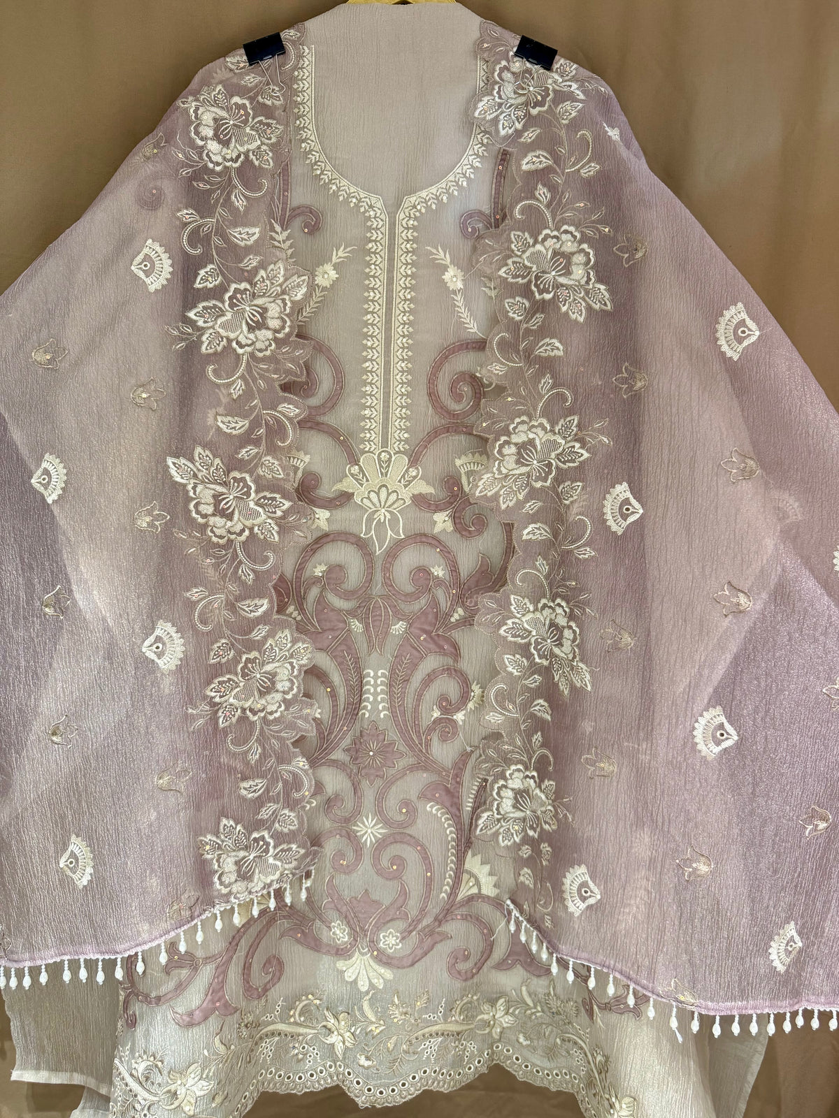 The Appliqué Edit Vol. 03 — Crush Shimmer Suit with Cutwork