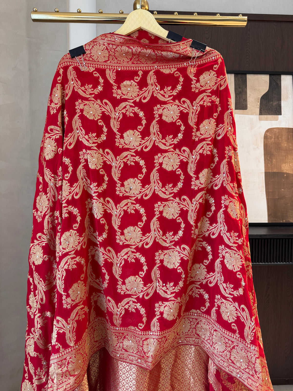 The Khadi Aura — Khadi Georgette Suit with Zari Work