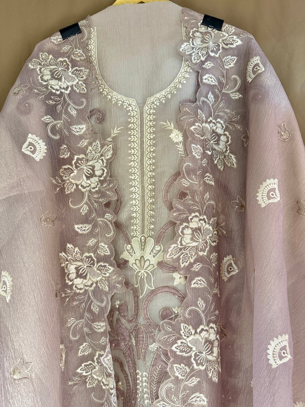 The Appliqué Edit Vol. 03 — Crush Shimmer Suit with Cutwork