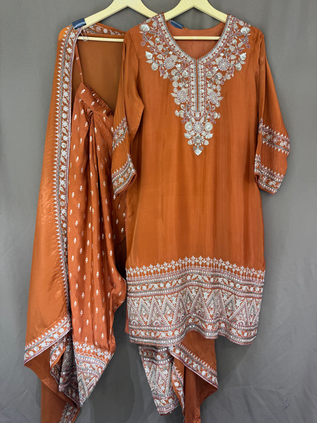 The Zardosi Edit Vol. 01 — Soft Silk Set with Farshi Salwar