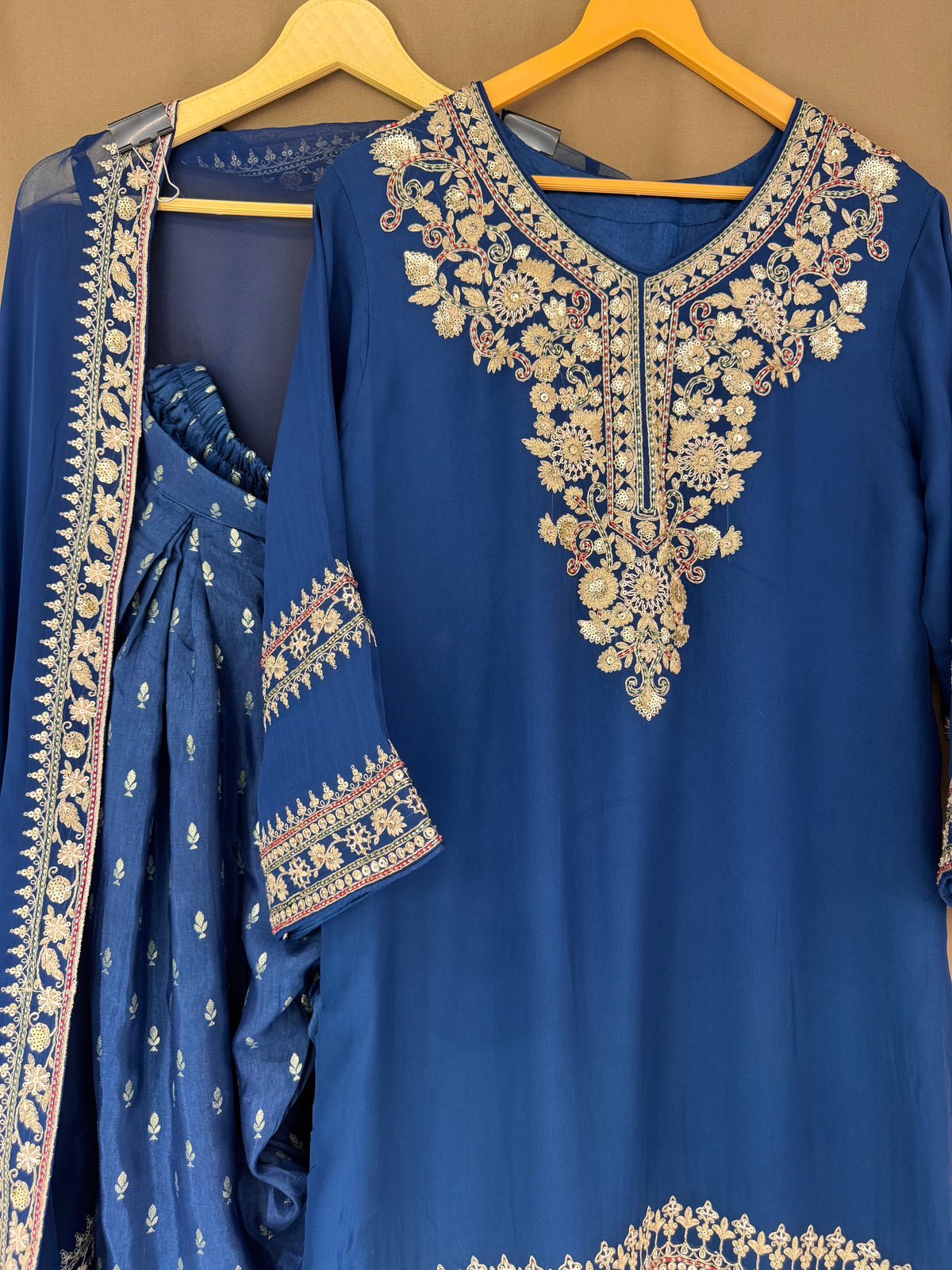 The Zardosi Edit Vol. 01 — Soft Silk Set with Farshi Salwar