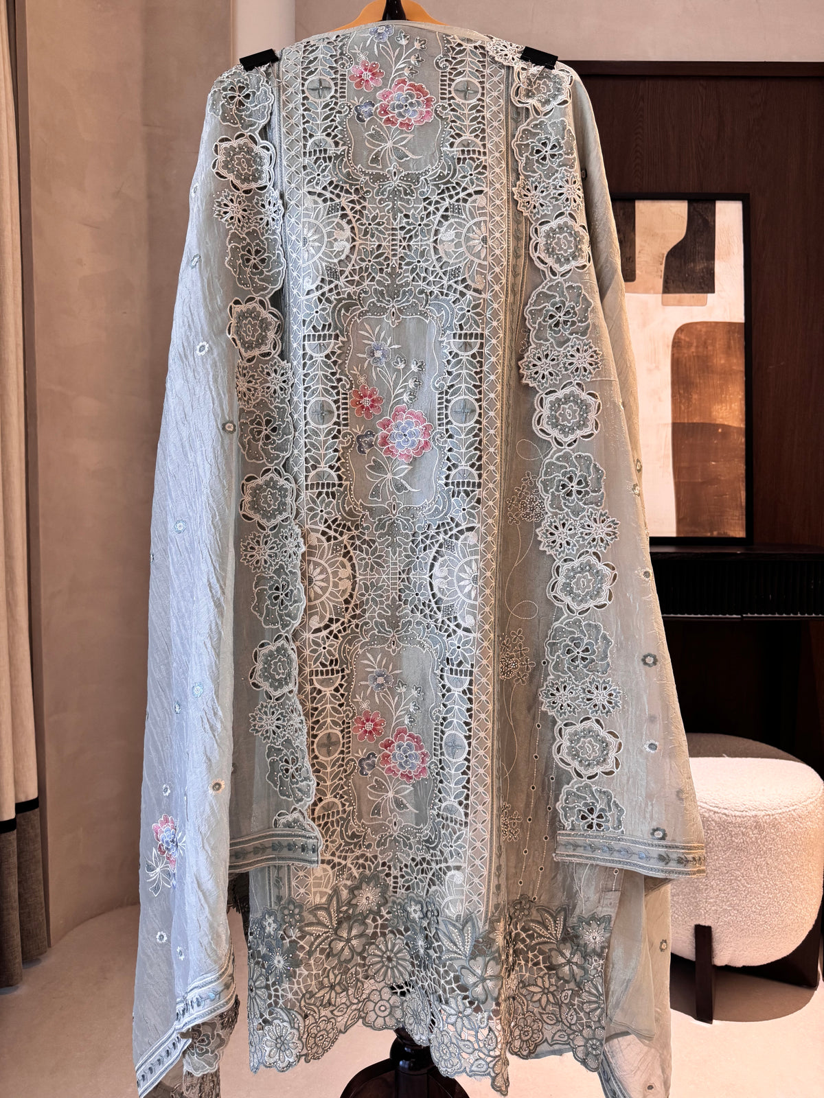 The Cutwork Edit Vol. 01 — Shimmer Silk Suit with Swarovski