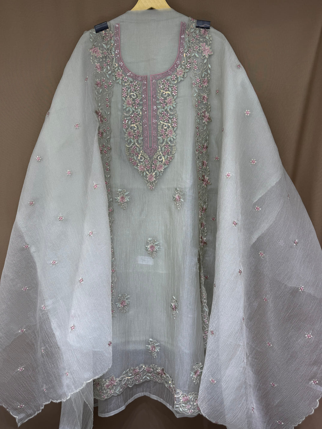 The Threadwork Edit Vol. 01 — Crush Chiffon Unstitched Suit