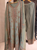 The Barfi Weave — Banarasi Set with Bead Work