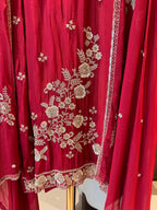 The Heer Aura — Chinnon Sharara Set with Bead Work