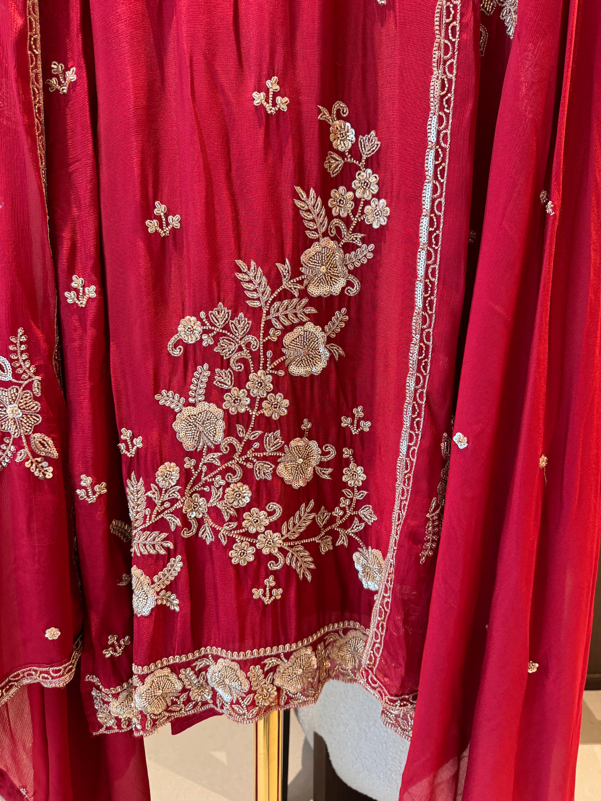 The Heer Aura — Chinnon Sharara Set with Bead Work