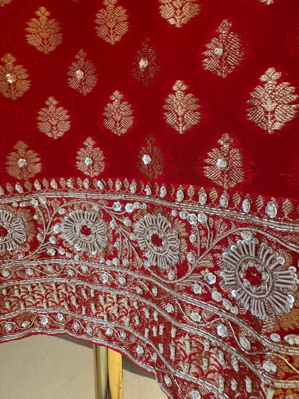 The Khadi Aura — Khadi Georgette Suit with Zari Work