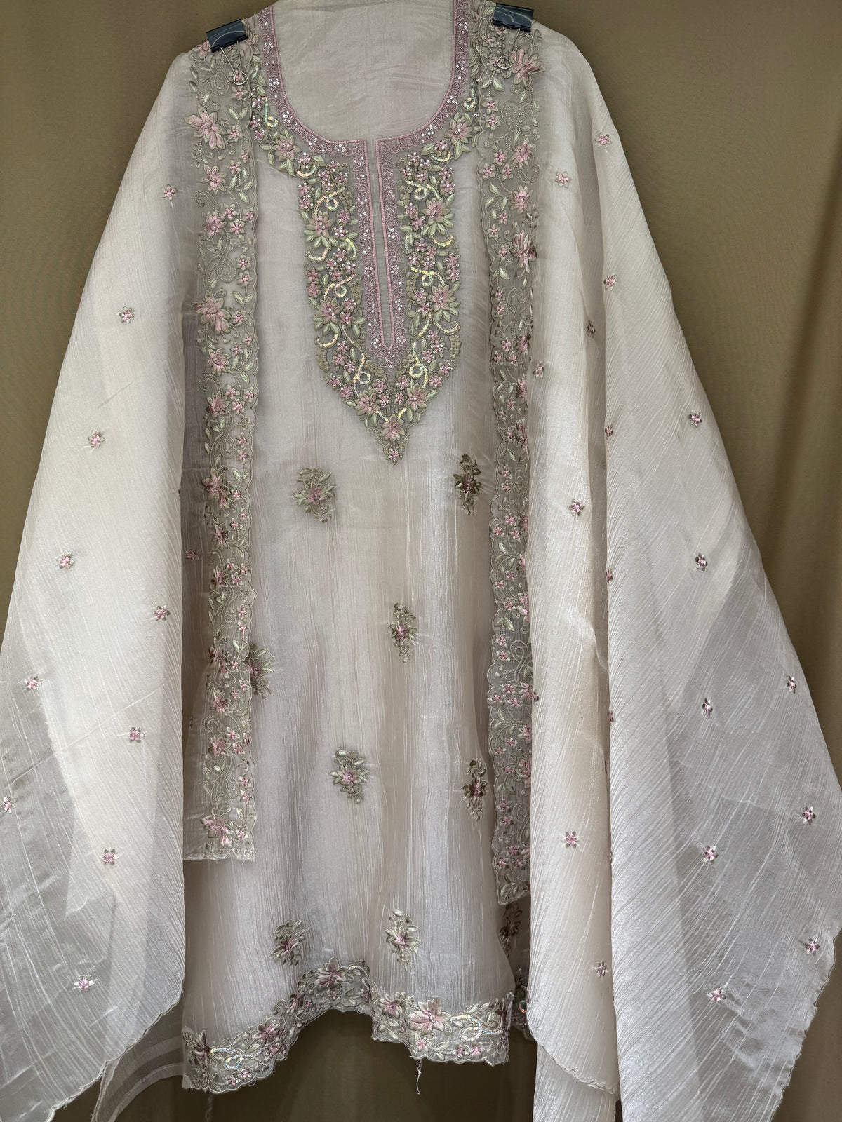 The Threadwork Edit Vol. 01 — Crush Chiffon Unstitched Suit