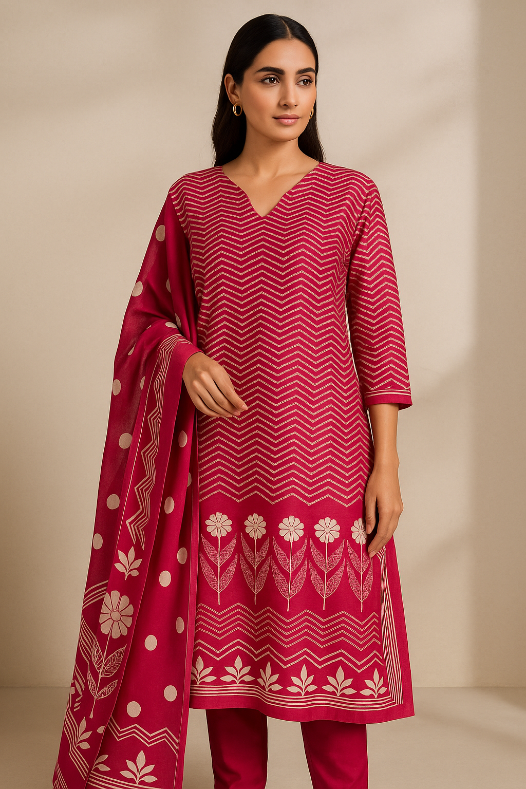 Dola Silk unstitched suit