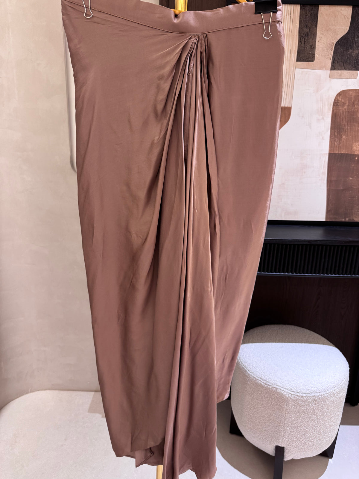 The Dhoti Edit Vol. 01 — Organza Fusion Set with Dori Work dust rose dhoti
